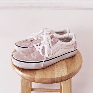 pink suede vans sk8-low